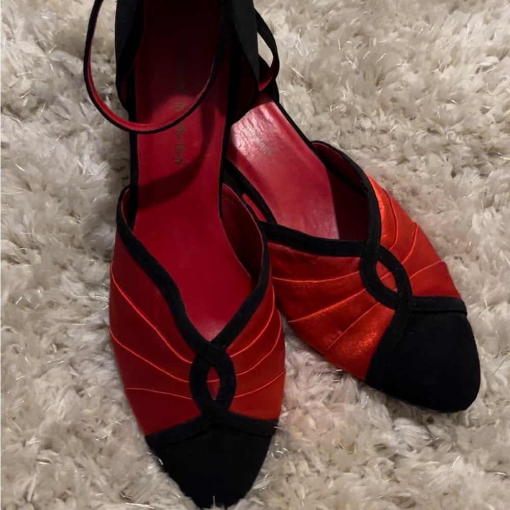 Very Fine red ballroom dance shoes